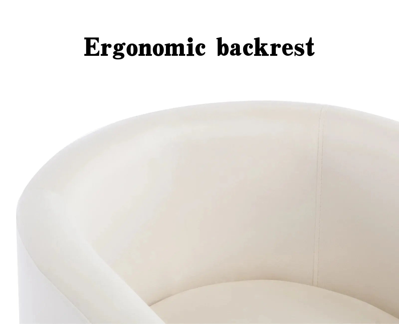 Modern Velvet Dining Chair, Mid-Century Upholstered Barrel Kitchen Chairs Fabric Side Chair with Metal Legs and Curved Back for Living Room Dining Room Bedroom, White