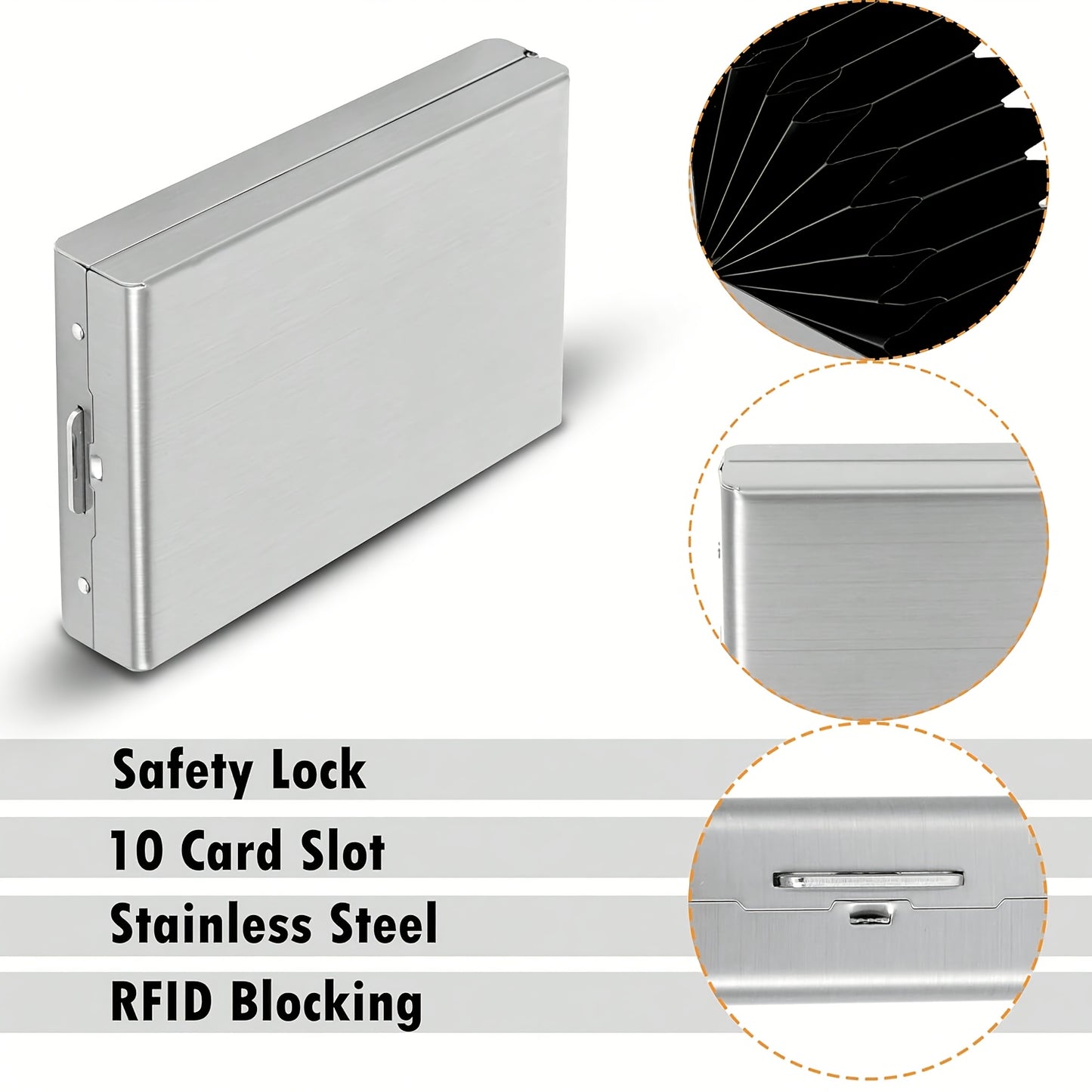 RFID 10 slot Men's or Women's Credit Card Holder