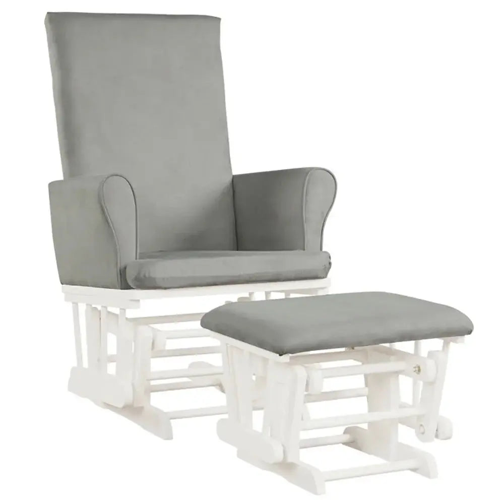 Recliner Chair, Reclining Chair,Lounge Chair,Baby Nursery Relax Rocker Rocking Chair Glider and Ottoman Cushion Set-Gray