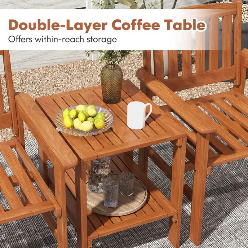 Chic 3-Piece Bistro Set for Your Patio – Perfect for Sunny Days with Umbrella Hole!