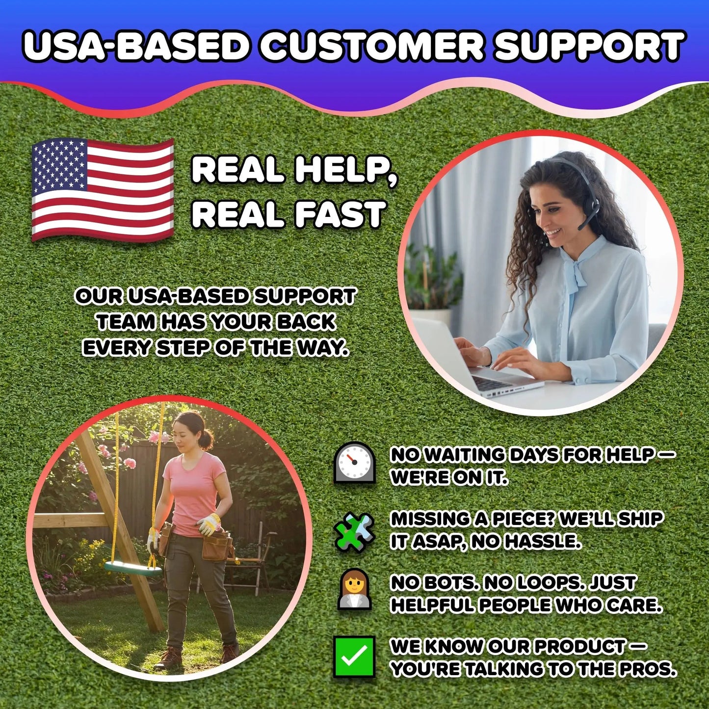 My First Wooden Swing Set with Dual Swings, Rock Climbing Feature, and 6-Foot Slide