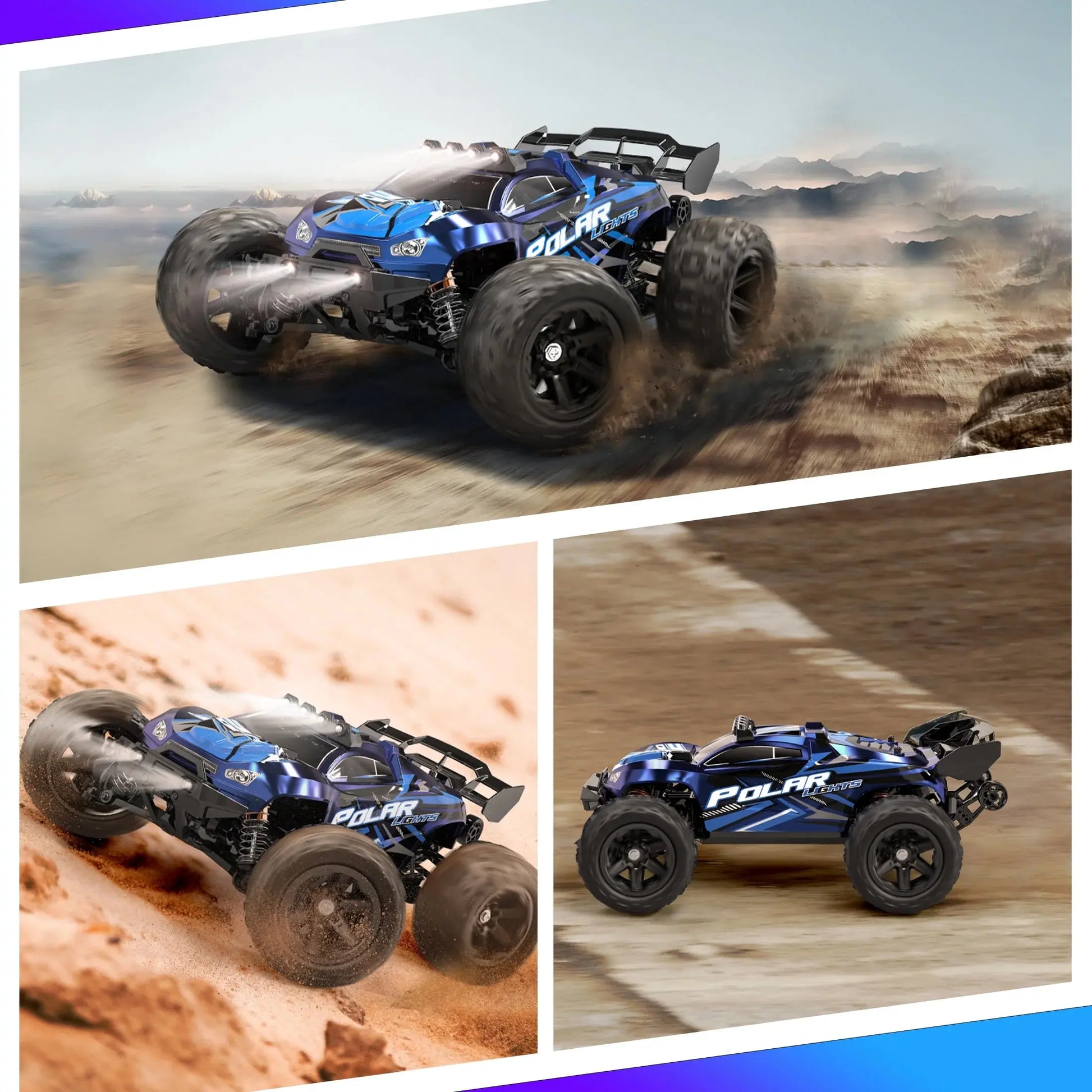 RC Cars for Adults Fast 40+MPH 1:14 Waterproof Off-Road RC Truck 4WD All Terrain High-Speed Remote Control Car Toy Gifts for Kids Boys, 2 Batteries