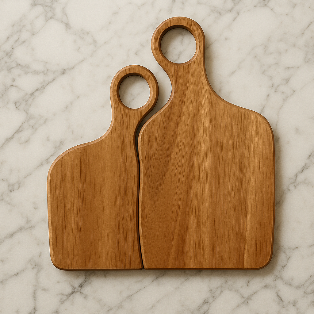 Romeo & Juliet Black Walnut Cutting Board Set - Perfect for Weddings, Anniversaries and Gifts