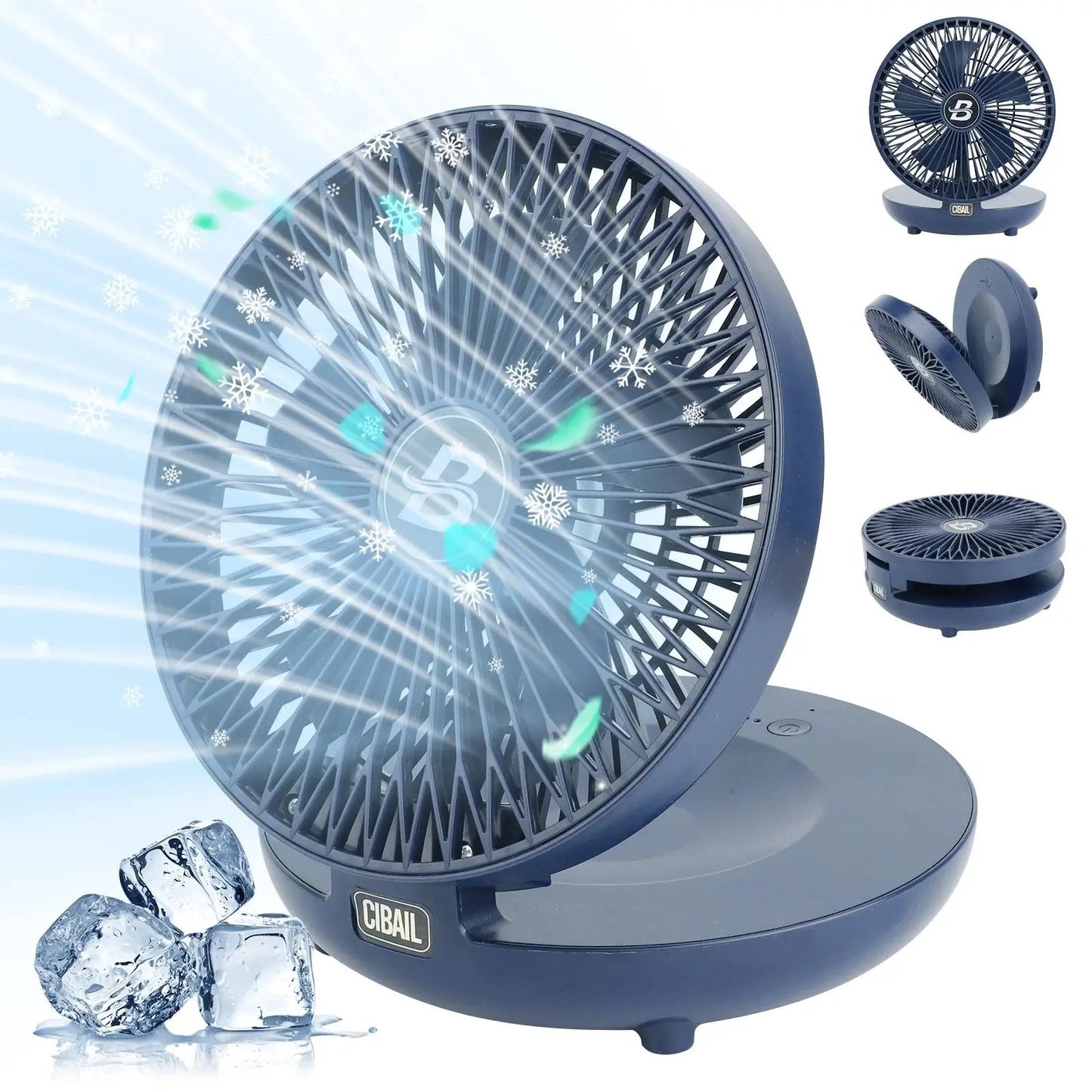 Stay cool anywhere with our Rechargeable 3-Speed Table Fan! 🌬️💙 Perfect for your bedroom, home office, or on-the-go – and it even folds for easy storage! #CoolBreeze #QuietFan #PortableComfort