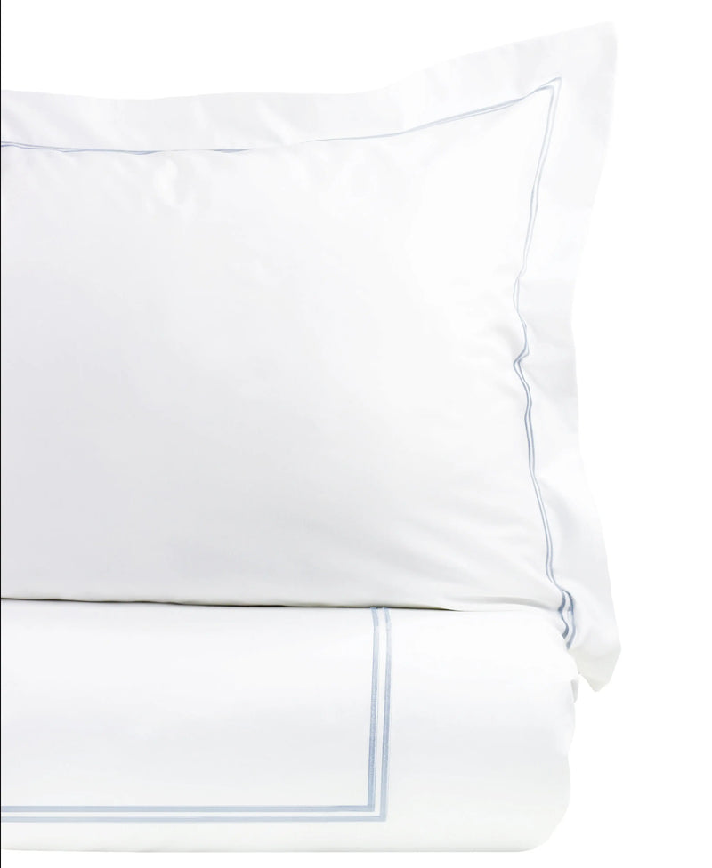 600 Thread Count Double Stripe Embroidered Duvet Set Mélange Home