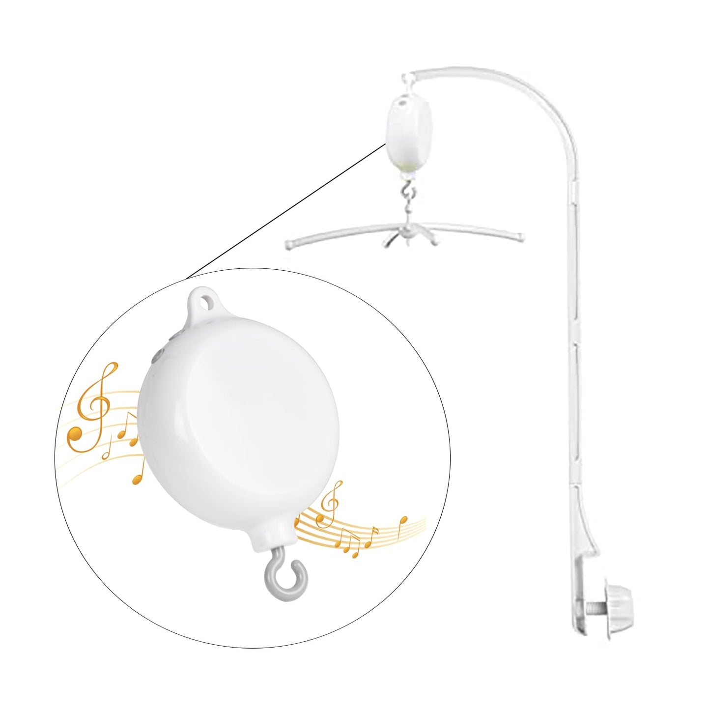 Enchanting 35-Inch Musical Baby Crib Mobile Arm with 3 Play Modes - Perfect for Boys & Girls!