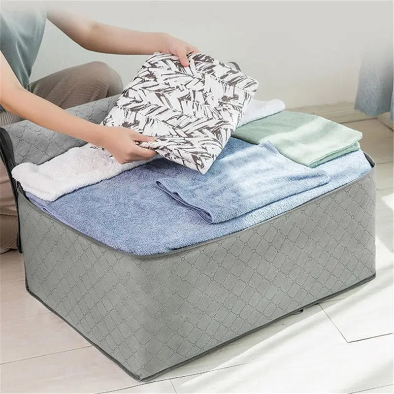 1pc Large Clear Plastic Storage Bag Organizer with Reinforced Handles, Sturdy Zippers & Clear Window - Ideal for Bedding, Comforters, Clothes - Perfect for Closet Organization, Halloween Decor, Christmas Gift, Clothes Organiz Our3Designs