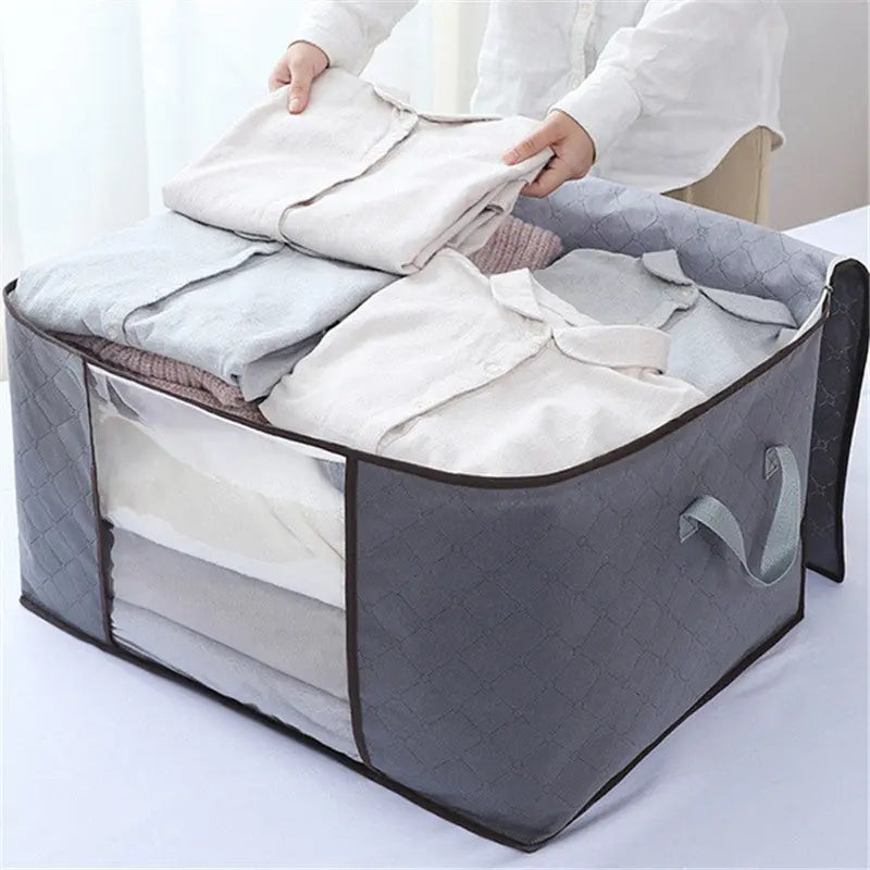 1pc Large Clear Plastic Storage Bag Organizer with Reinforced Handles, Sturdy Zippers & Clear Window - Ideal for Bedding, Comforters, Clothes - Perfect for Closet Organization, Halloween Decor, Christmas Gift, Clothes Organiz Our3Designs