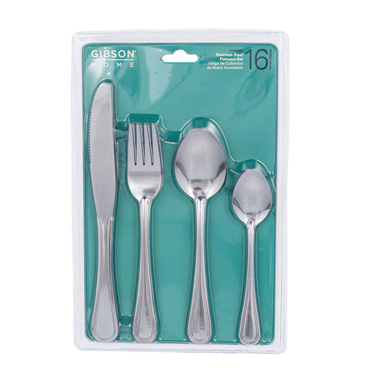 16pc Gibson Stainless Steel Flatware Set