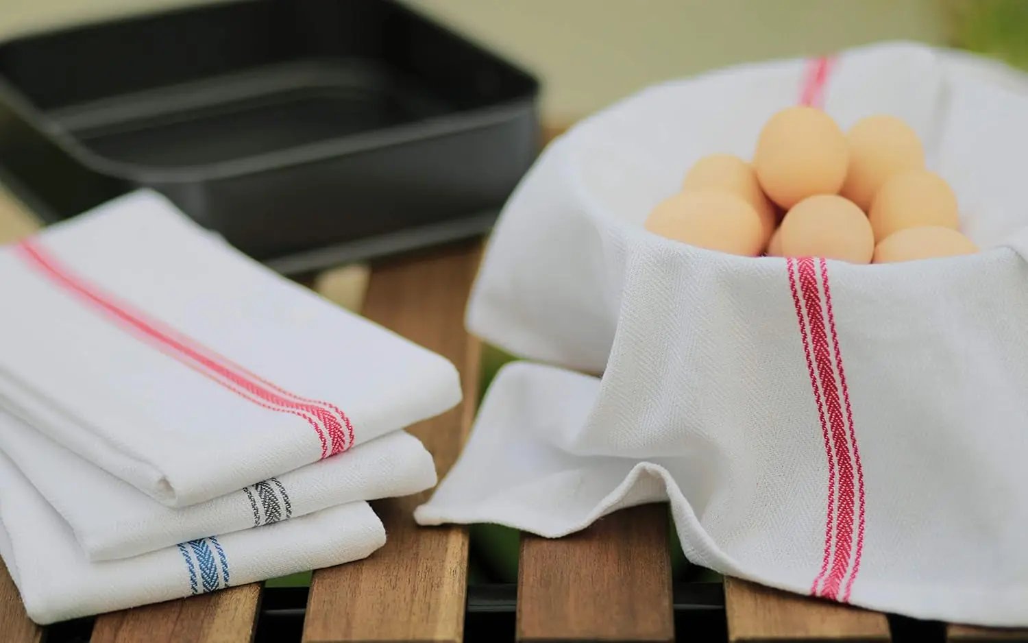 Cotton Kitchen Towels Set of 12 - Highly Absorbent, Super Soft Tea Towel with Hanging Loops - Extra Large Quick Dry Commercial Restaurant Towel (16X28 Inch - Multicolor)