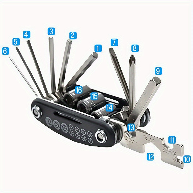 16in1 Multi-Functional Folding Tool Set