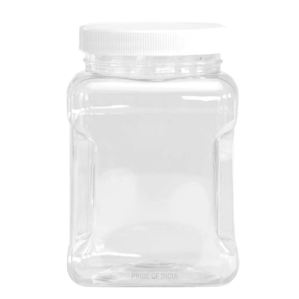 Clear PET Plastic Grip Dry/Liquid Food Storage Jars w/ Caps (Food Grade - BPA Free) WooF WooF MeoW MeoW