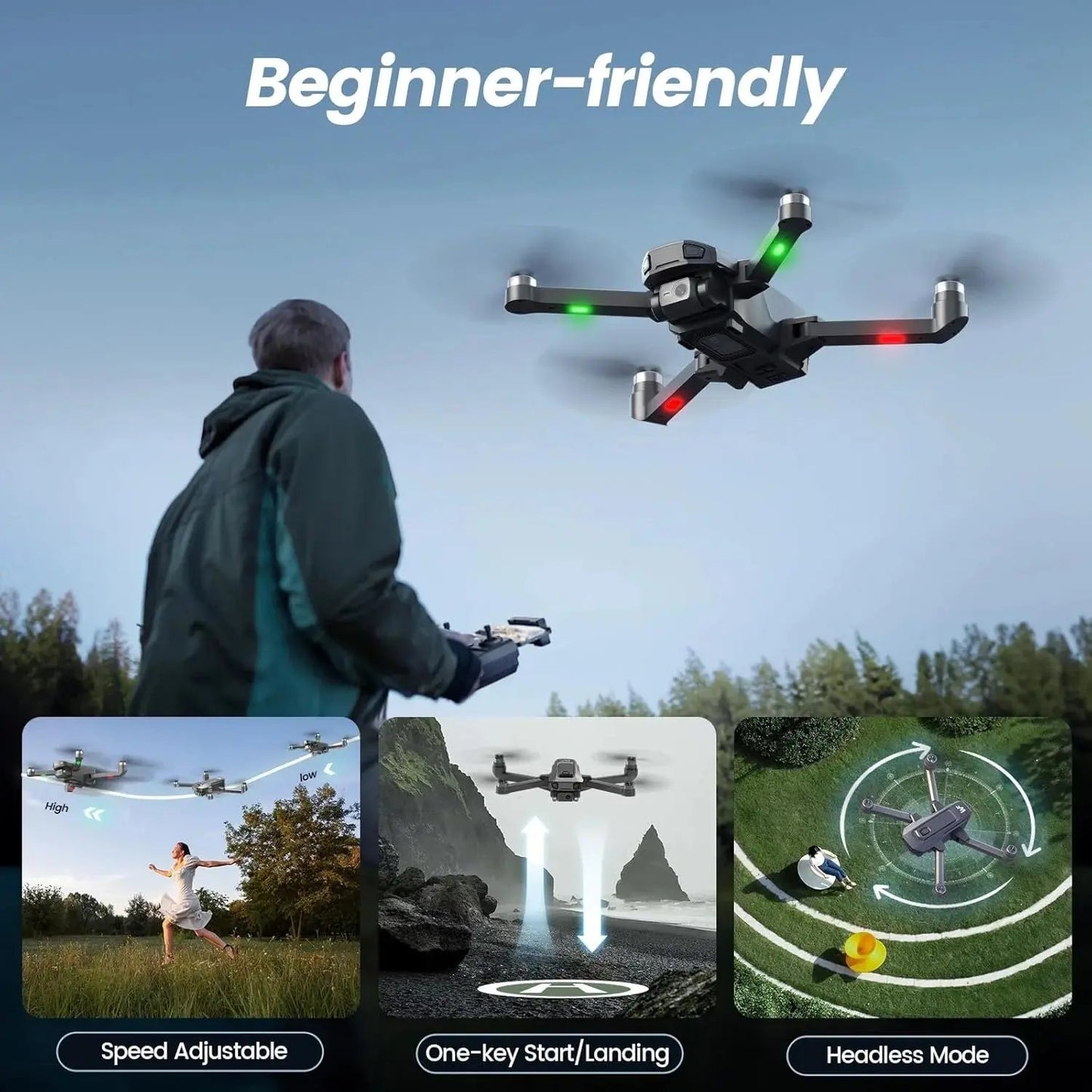 Discover the WF30 GPS Drone: 4K Camera, 5G Wi-Fi, and Foldable Design! Perfect for Adults with 2 Batteries Included! 🚁✨ #DroneLife #AerialPhotography