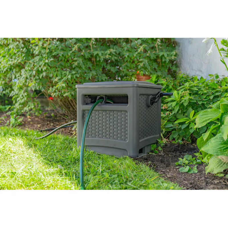 Wicker Wonderland: The 225-Ft Hose Reel That Hides Your Garden Snake!