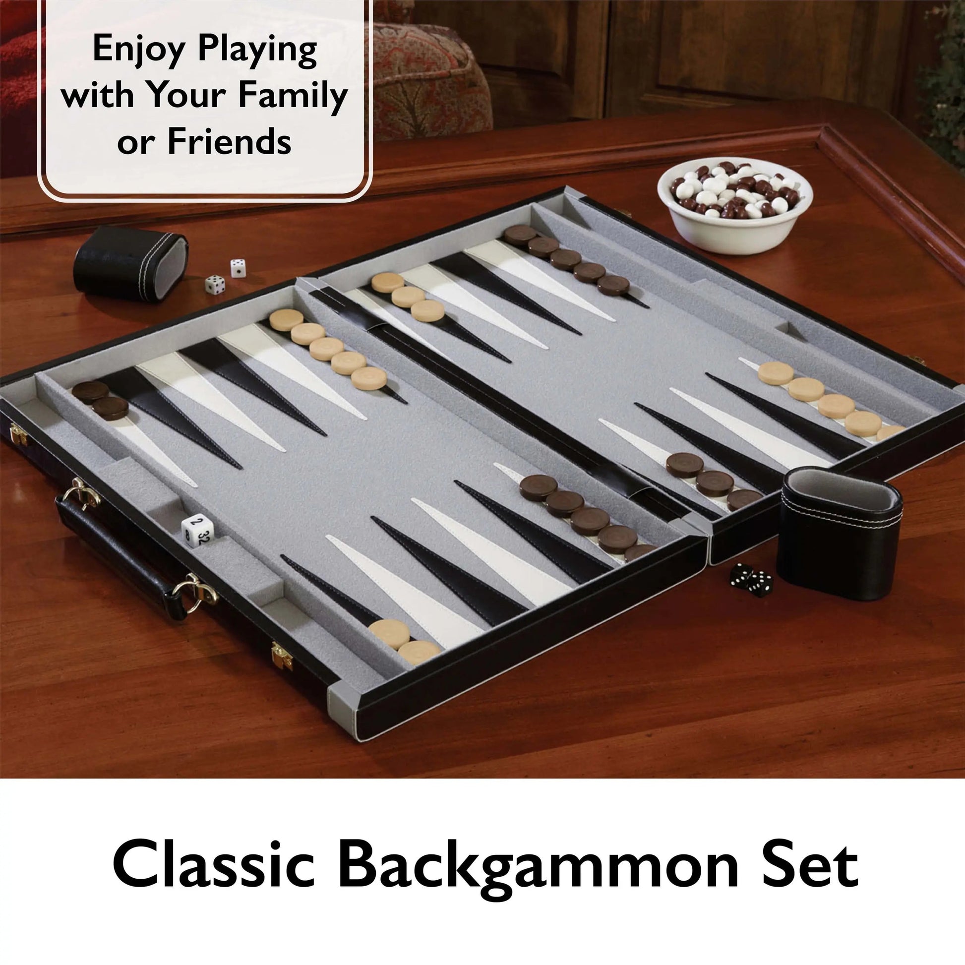 15" Pennsylvania Avenue Backgammon Game Set
