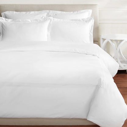 600 Thread Count Border Stripe Embroidered Duvet Set Mélange Home