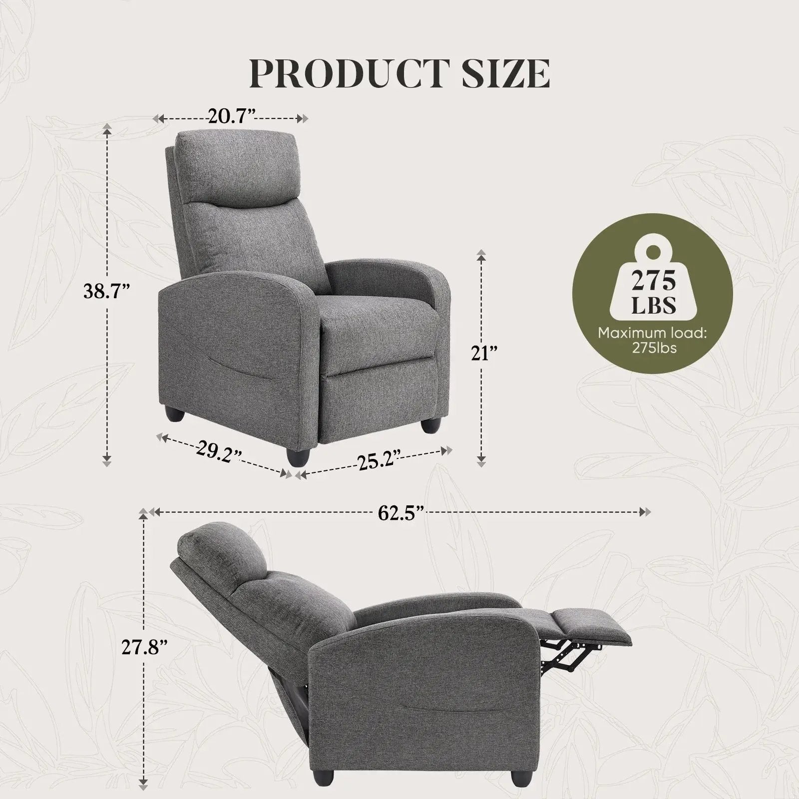 Cozy Up with Our Grey Massage Recliner Chair – Perfect for Your Home Theater! 🛋️✨ #HomeComfort #ReclinerLove