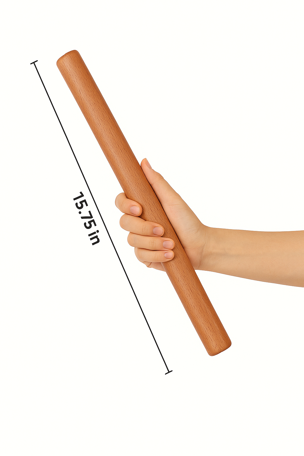 French Style Wooden Rolling Pin for Baking, Pastry & Pizza Crust