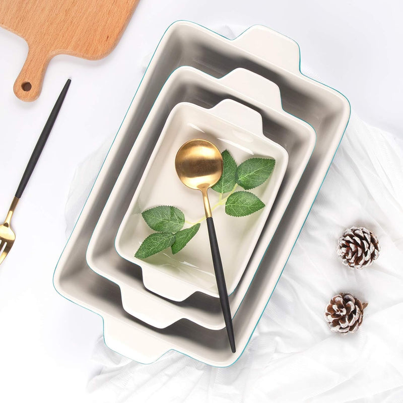 Upgrade Your Kitchen with Our 3-Piece Ceramic Baking Dish Set – Perfect for Lasagna, Cakes, and More! 🍽️✨