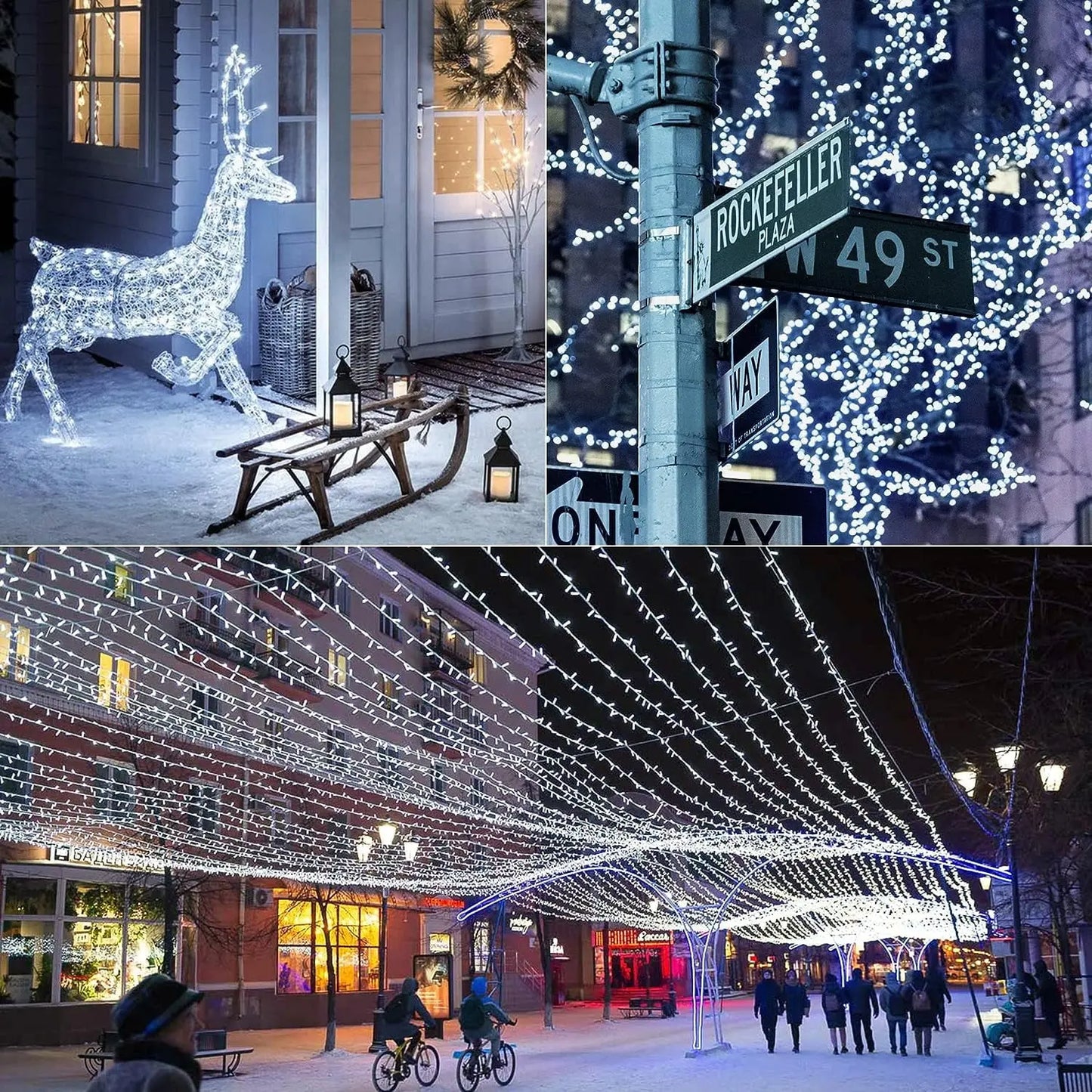 33Ft LED White Fairy String Lights - Perfect for Christmas, Weddings, and Outdoor Decor with 8 Modes and Timer Function