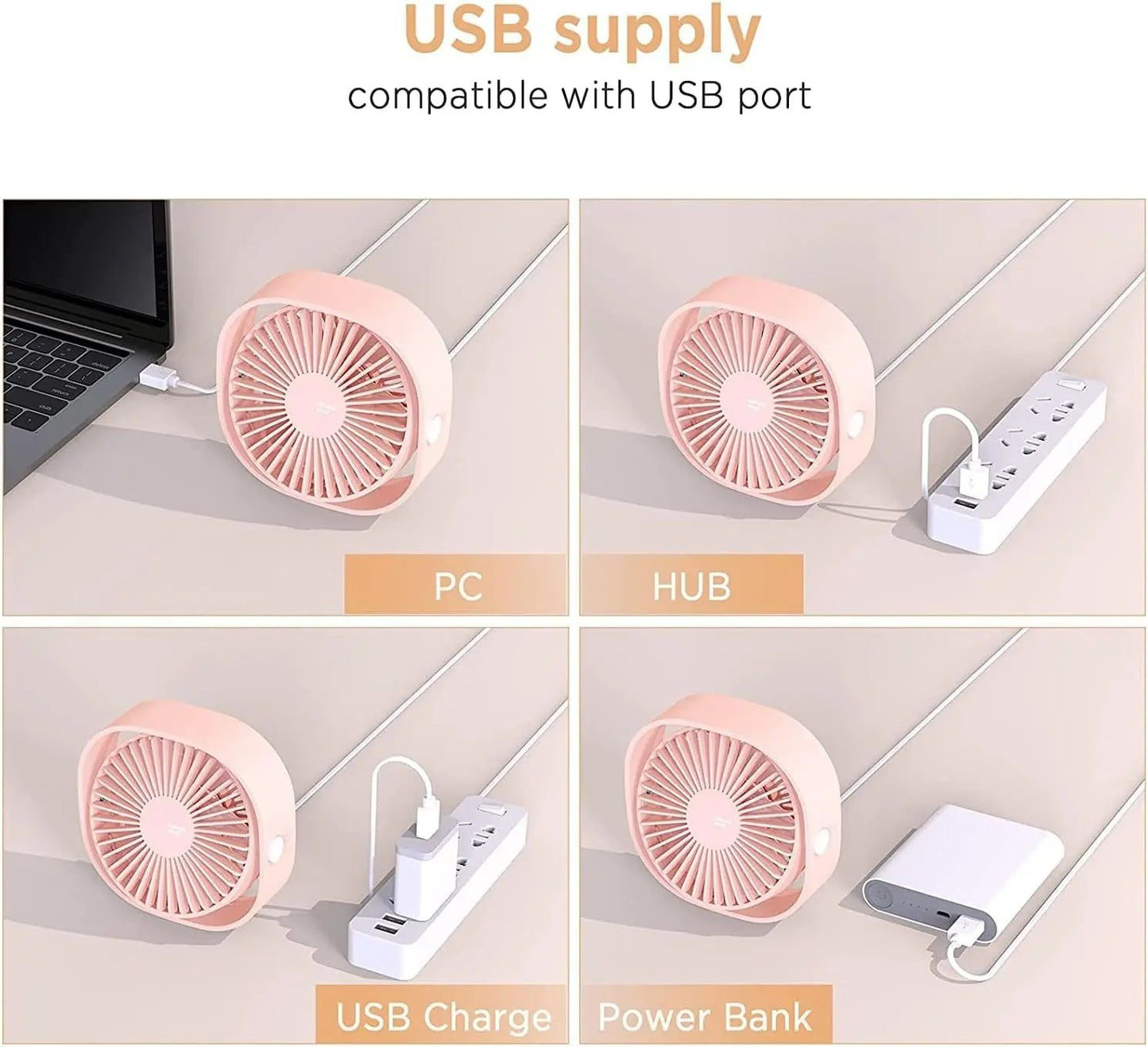 Stay Cool Anywhere with Our USB Small Desk Fan! 🌬️✨ 360° Rotatable, 3 Speed Settings - Perfect for Your Desk, Dorm, or Travel! 🚀🛌 #CoolComfort #PortableFan