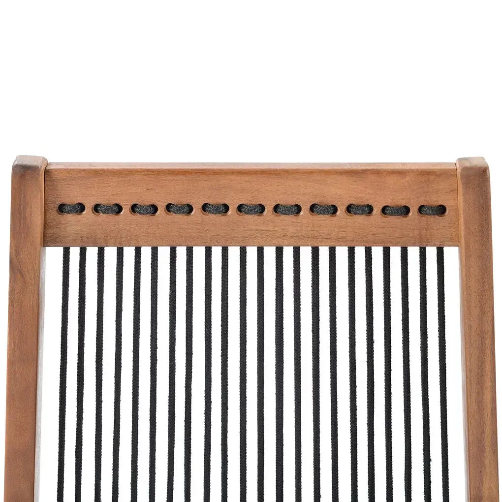 Chair Foldable Leisure Chair Wooden Slanted Back Accent Chair Simple Indoor Outdoor Furniture