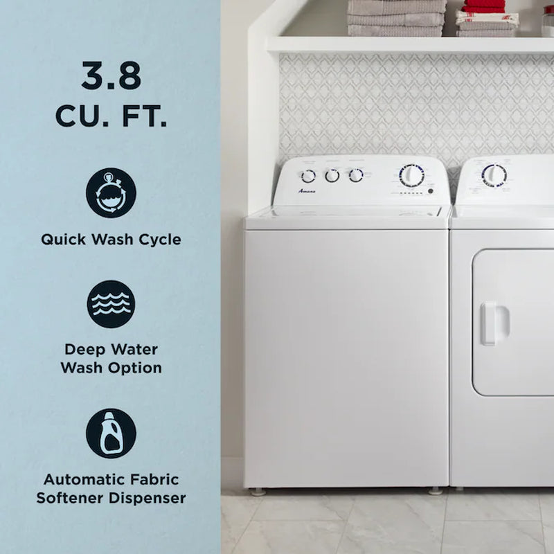 Compact High Efficiency Top-Load Washer - Sleek White Design