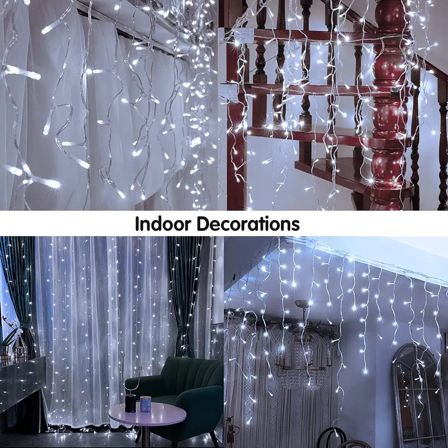 Illuminate Your Holidays with Our 400LED Cool White Outdoor Christmas Lights - Perfect for Every Celebration! 8 Enchanting Modes to Create the Ideal Ambiance!