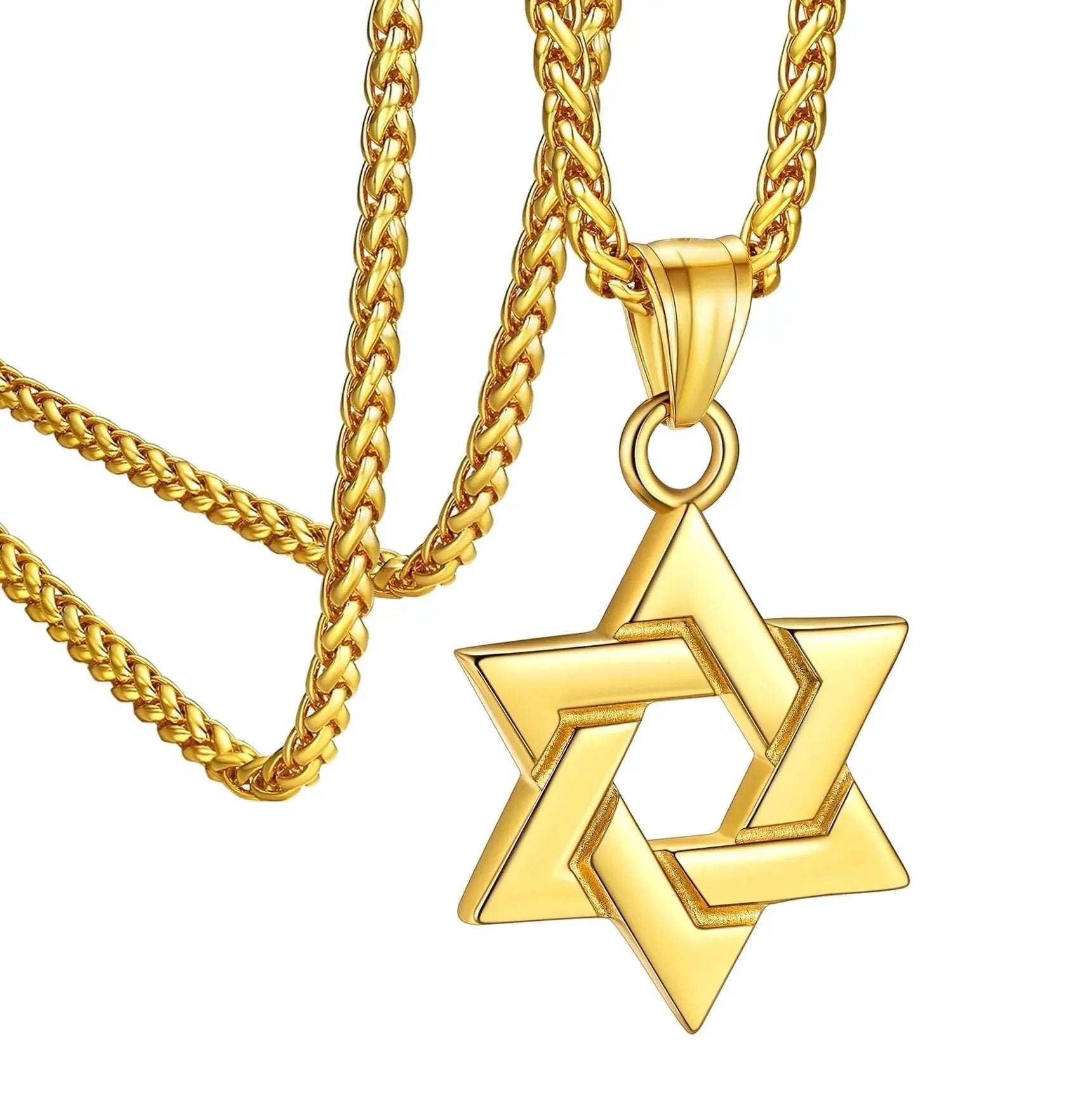 Shine Bright with Our Black Star of David Necklace - Perfect Gift for Dads, Boyfriends, and Men!