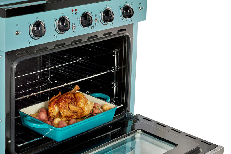 Unleash Your Inner Chef with This Turquoise Retro Range – Cooking Just Got a Whole Lot Cooler!