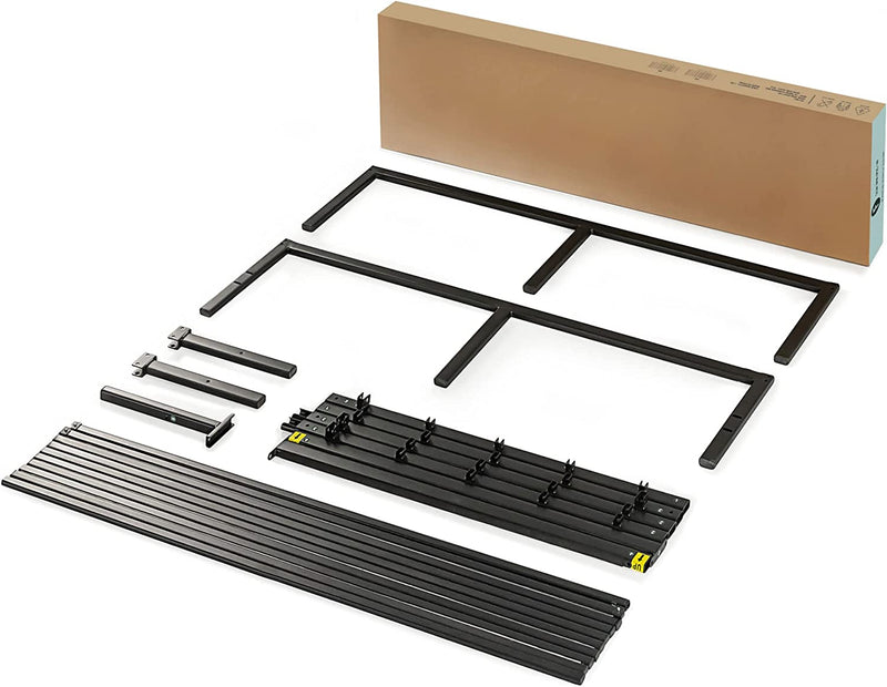 14-Inch Metal Platform Beds W/ Heavy Duty Steel Slat Mattress Foundation (No Box Spring Needed), Black