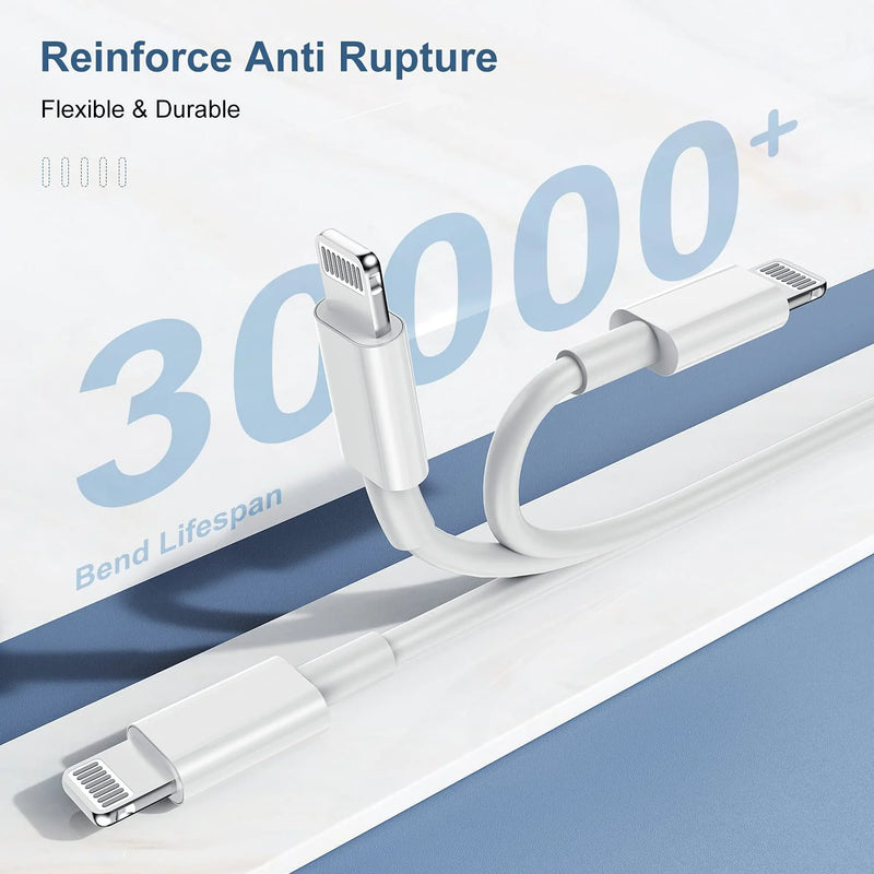 Get Charged Up! ⚡️ 10Ft MFi Certified USB-C Charger 2-Pack - Perfect for iPhone 14/13/12! Fast Charging Made Easy! 📱✨