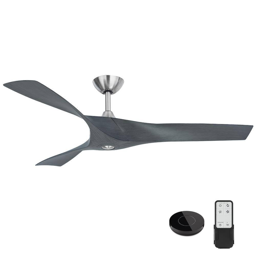 Wesley 52 In. Indoor/Outdoor Greywood DC Motor Ceiling Fan with Remote Control Works with Google and Alexa