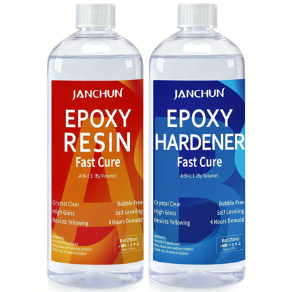 16oz Premium Clear Epoxy Resin Kit Casting And Coating Resin And Hardener Glitter Applicable for River Table Tops, Art Casting Resin, Jewelry Projects, DIY, Tumbler Crafts, Molds, Art Painting, Easy Mix 1:1 Ratio, Christmas D Our3Designs