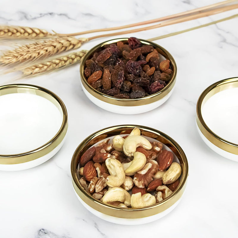 Set of 6 Porcelain Ceramic Dipping Bowls for Sauces, Condiments, and Seasonings