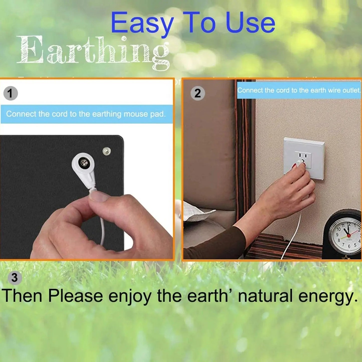 Grounding Earthing Mat,39.3X11.8 Inch/11.8X9.8 Inch, Universal Use for Desk, Foot, Bed Mat by ,Improves Sleep,Reduces Inflammation,Pain,Anxiety