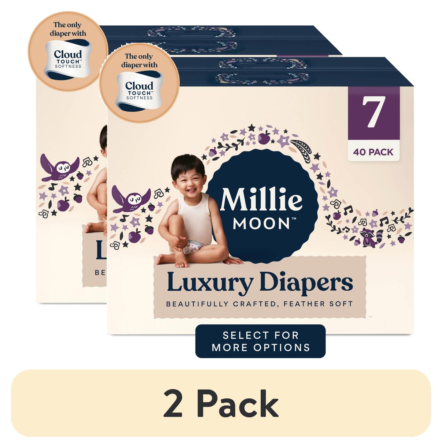 Experience Unmatched Softness and Leak Protection with Millie Moon Luxury Size 1 Diapers - 100 Count for Ultimate Baby Comfort!