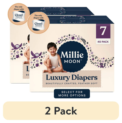 Experience Unmatched Softness and Leak Protection with Millie Moon Luxury Size 1 Diapers - 100 Count for Ultimate Baby Comfort!