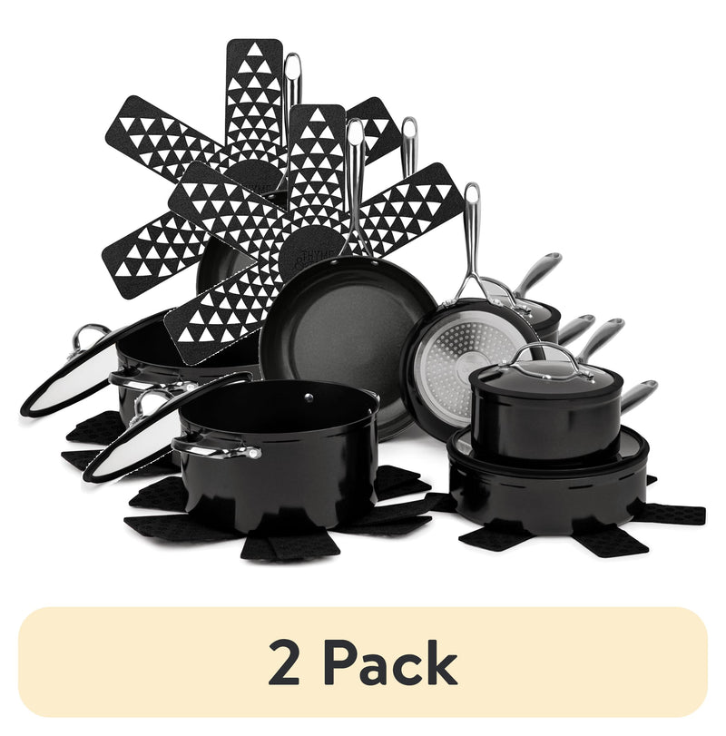 12-Piece Non-Stick Cookware Set, Signature Collection Pots and Pans Set - Blue