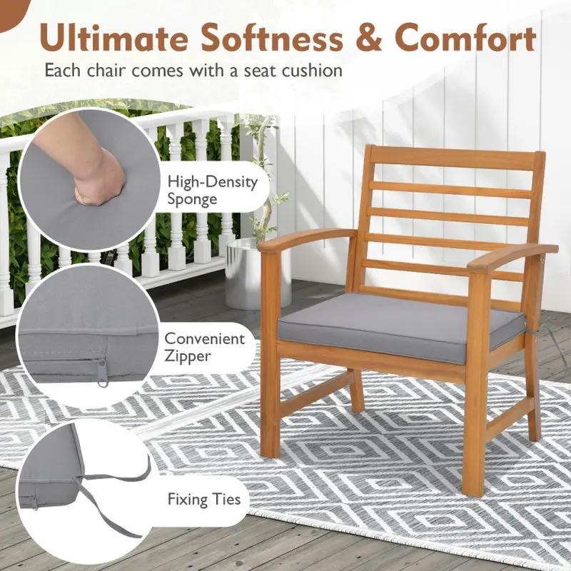 3-Piece Outdoor Lounge Set with Cushions So Soft, You’ll Forget You’re Not on a Cloud!