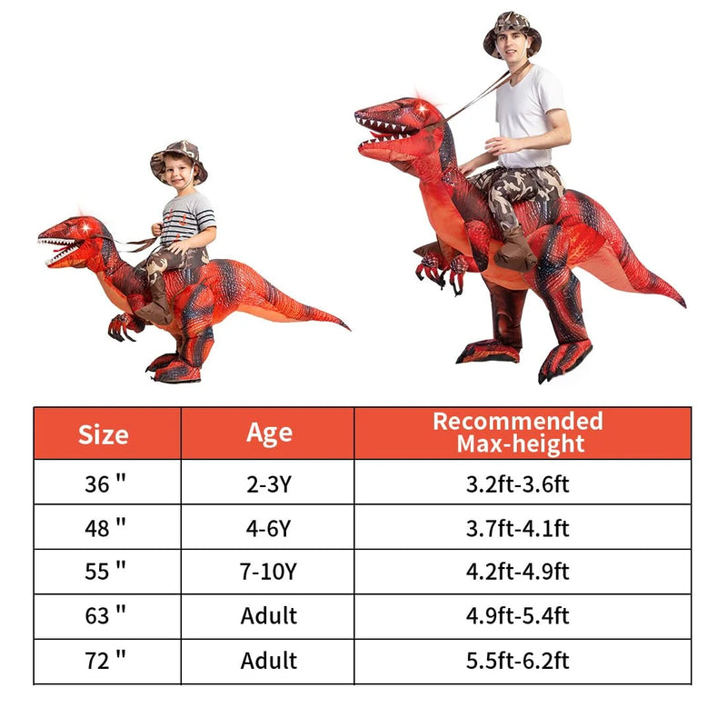 Get Ready to Roar! 🦖 63" Inflatable Dinosaur Costume for Adults - Perfect for Halloween Fun and Cosplay! 🎉 #DinoCostume #HalloweenParty