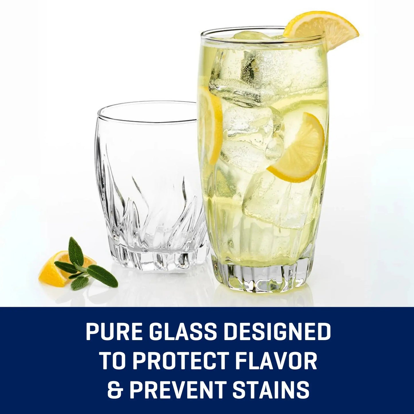 (3 Pack)  12 Piece Radiant Drinking Glasses Set, 16 Oz & 12 Oz Clear Glasses