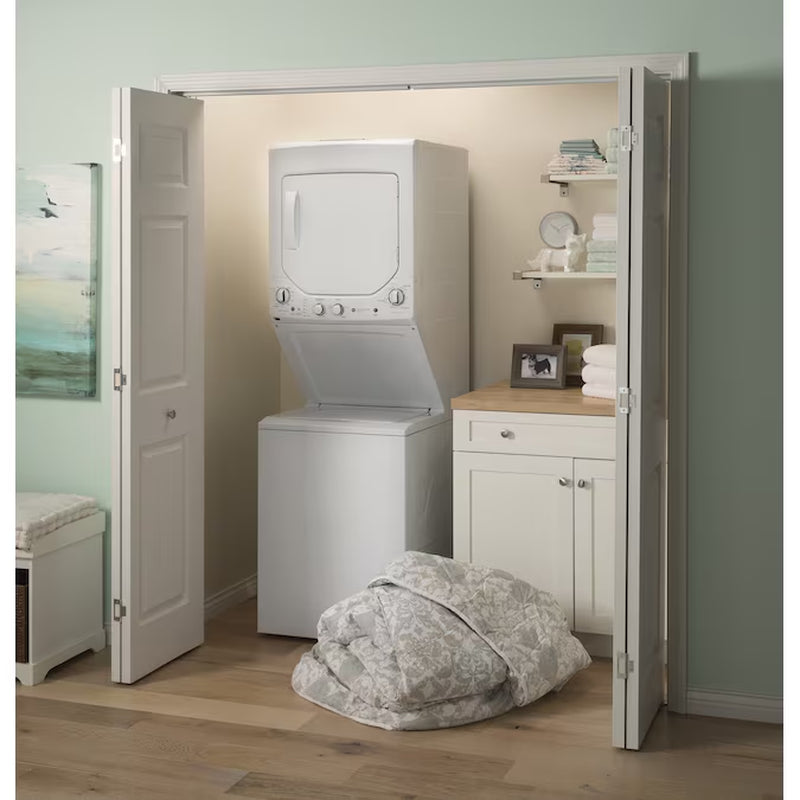 Compact Stacked Laundry Center with Efficient 2.3-Cu Ft Washer & Powerful 4.4-Cu Ft Electric Dryer