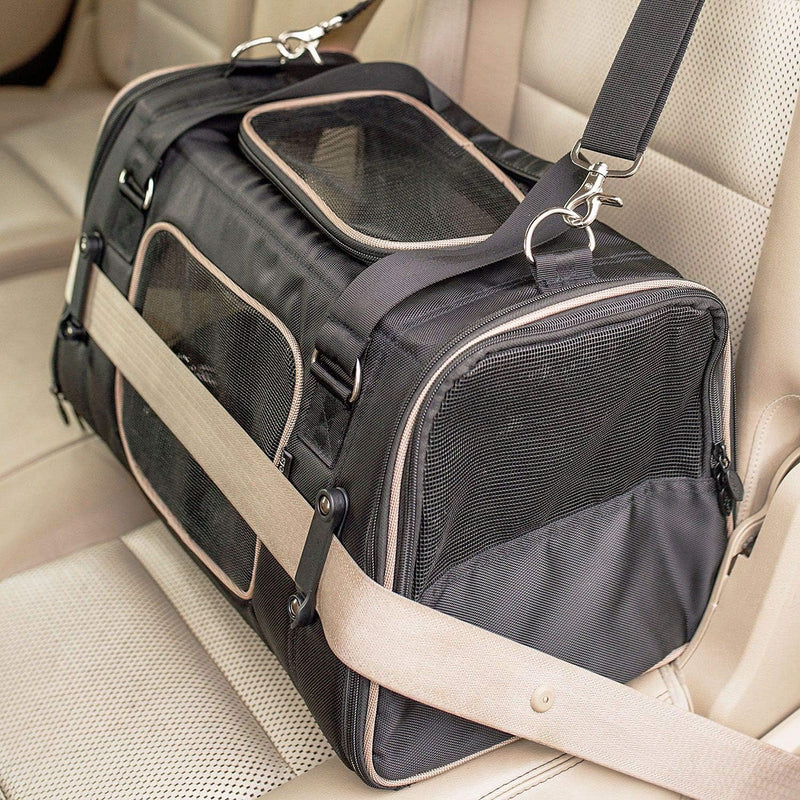 Stylish Black Commuter Pet Carrier & Car Seat for On-the-Go Adventures! 🐾🚗✨