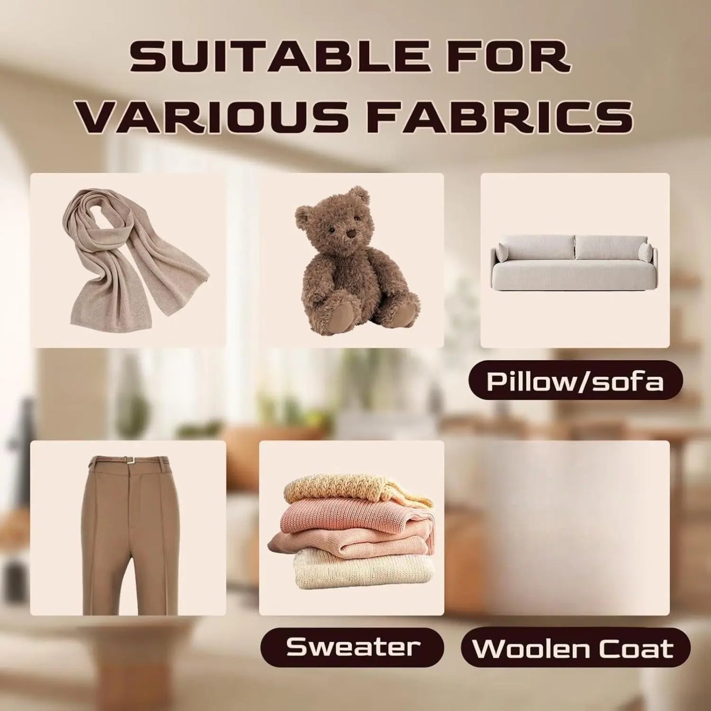 Fabric Shaver, Lint Remover for Clothes, Effectively and Quickly Remove Pills, Sweater Shaver with Stainless Steel Remove Clothes Fuzz, Lint Balls, Pills, Bobbles Black