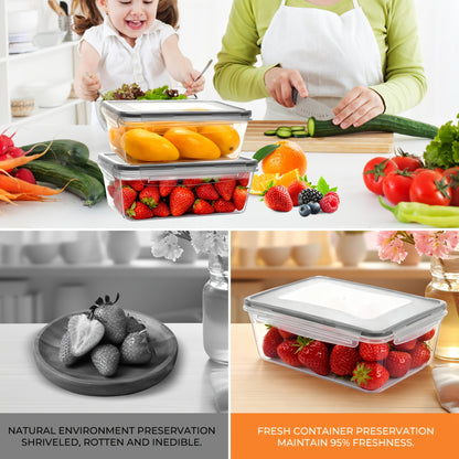 24 pcs Includes 12 Containers, 12 LidsDeluxe Food Storage Container Set