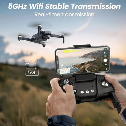 WF31 4K GPS Foldable Quadcopter Drone for Adults - 50 Minutes Flight Time, Black