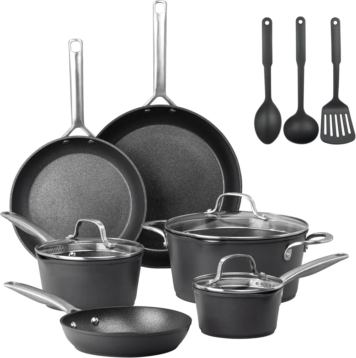14 Pc Induction Cookware Sets, Kitchen Pots and Pans Set Non Stick, Kitchen Cookware Sets, Nonstick Cookware Set, Non Stick Pots and Pan Set, Hard Anodized, Oven and Dishwasher Safe