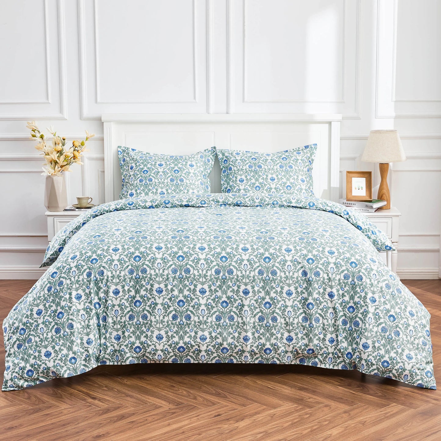 Arts & Crafts Floral Printed Duvet Set Mélange Home