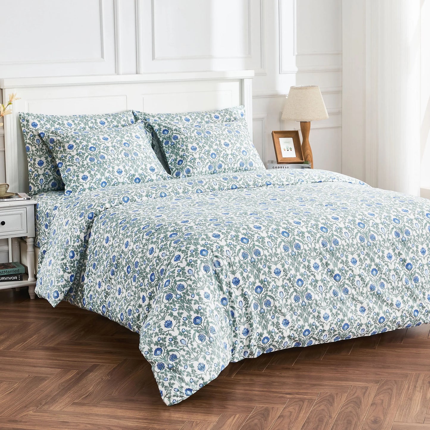 Arts & Crafts Floral Printed Duvet Set Mélange Home